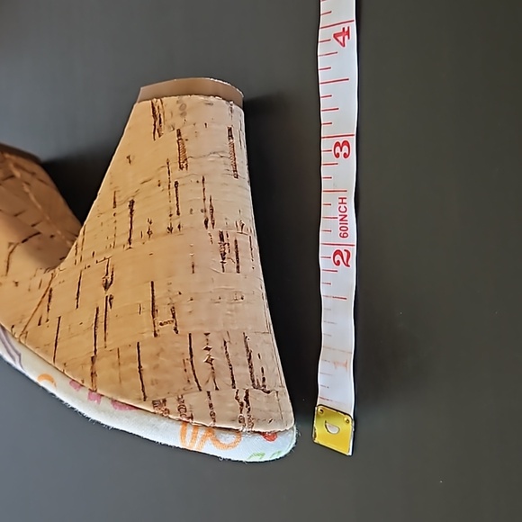 Coach Karen Graffiti Poppy Pop Cork Heels Slide Sandals, size 7.5 B - Picture 12 of 12